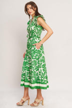BLOOM ENERGY WOVEN MIDI DRESS Flying Tomato