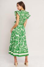 BLOOM ENERGY WOVEN MIDI DRESS Flying Tomato