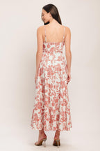 FLORAL HAZE WOVEN MIDI DRESS Flying Tomato