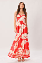 HEAT BLOOM WOVEN MAXI DRESS Flying Tomato