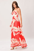 HEAT BLOOM WOVEN MAXI DRESS Flying Tomato