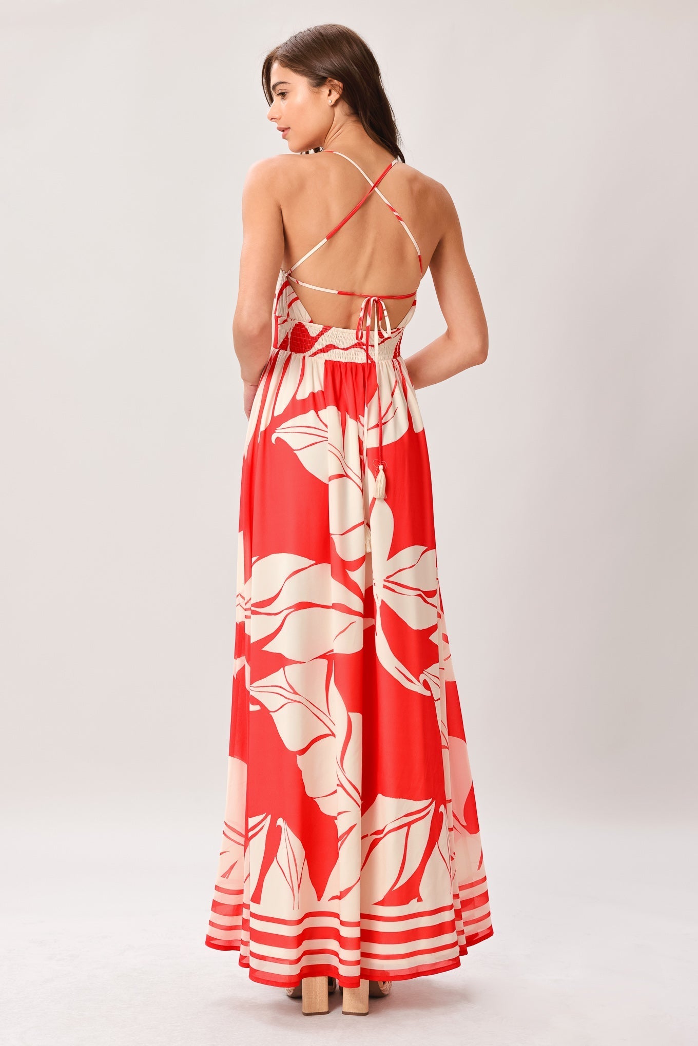 HEAT BLOOM WOVEN MAXI DRESS Flying Tomato