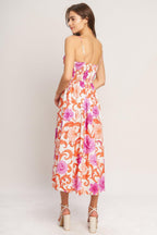 VACAY BLOOM WOVEN MIDI DRESS Flying Tomato