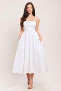 CLOUD PETAL WOVEN MIDI DRESS Flying Tomato
