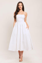 CLOUD PETAL WOVEN MIDI DRESS Flying Tomato