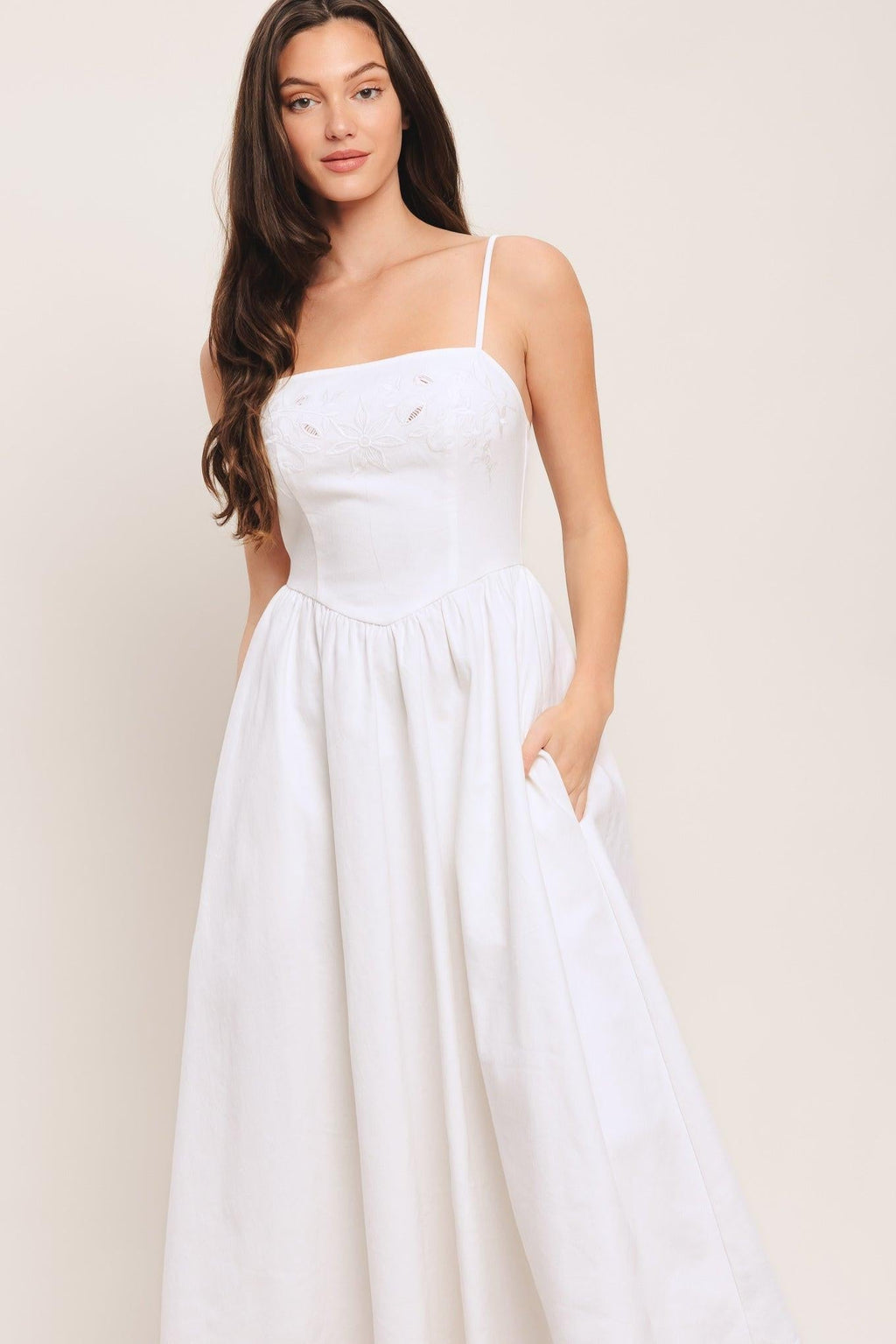 CLOUD PETAL WOVEN MIDI DRESS Flying Tomato