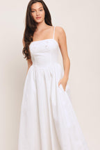 CLOUD PETAL WOVEN MIDI DRESS Flying Tomato