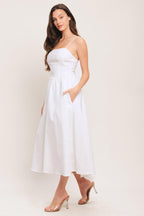 CLOUD PETAL WOVEN MIDI DRESS Flying Tomato