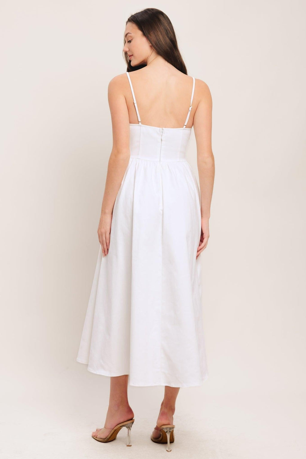CLOUD PETAL WOVEN MIDI DRESS Flying Tomato