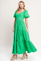 SWEET VERDANT WOVEN MAXI DRESS Flying Tomato