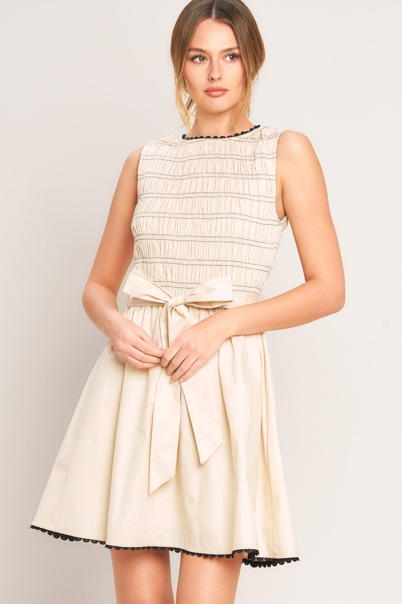 LOVELY ESCAPE WOVEN MINI DRESS Flying Tomato