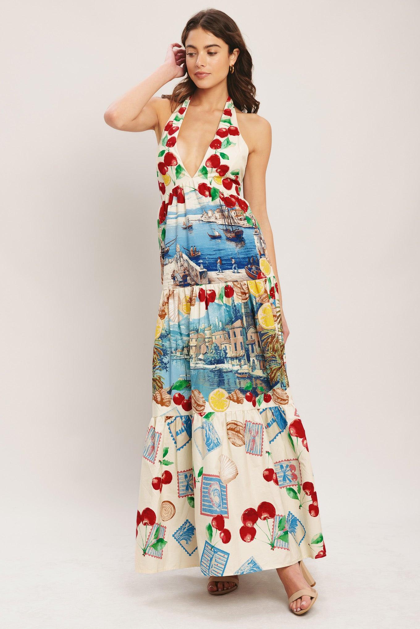 [PREORDER] ITALIAN RIVIERA DREAM WOVEN MAXI DRESS Flying Tomato