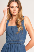 EVERYDAY ROMANCE DENIM MIDI DRESS Flying Tomato