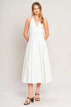 SERENE MOMENT WOVEN MIDI DRESS Flying Tomato