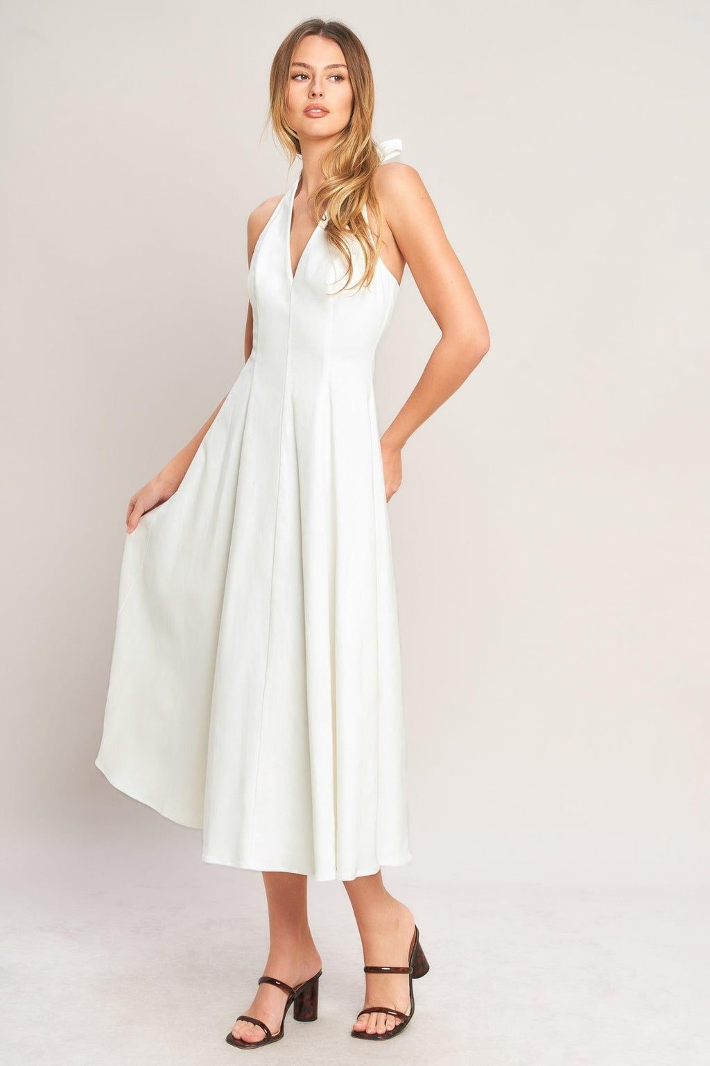 SERENE MOMENT WOVEN MIDI DRESS Flying Tomato