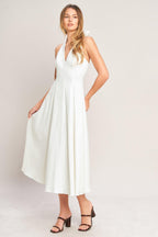 SERENE MOMENT WOVEN MIDI DRESS Flying Tomato
