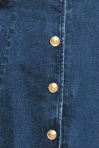 INDIGO FLARE DENIM MINI DRESS Flying Tomato