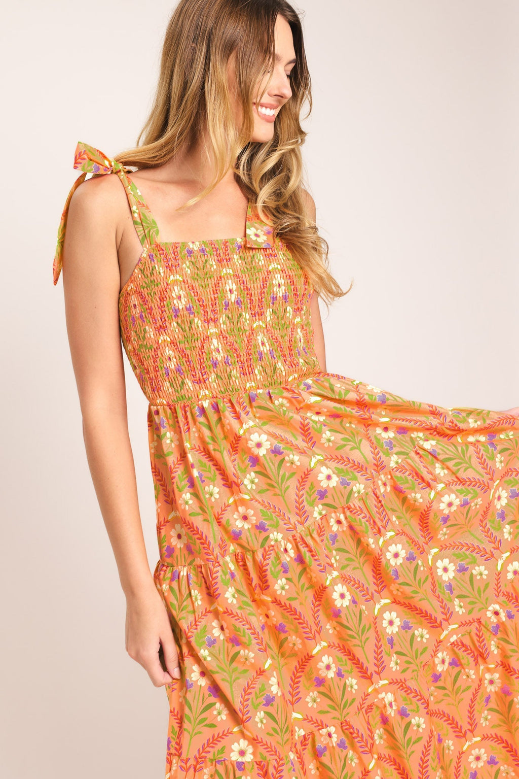 SUNKISS FLORAL WOVEN MAXI DRESS Flying Tomato