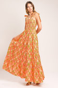 SUNKISS FLORAL WOVEN MAXI DRESS Flying Tomato
