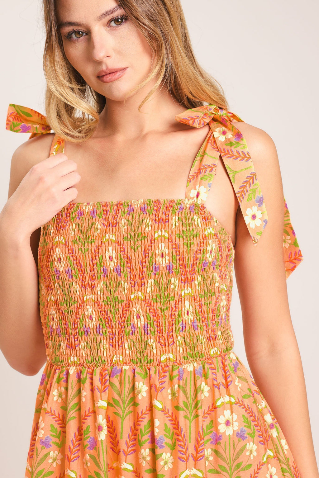 SUNKISS FLORAL WOVEN MAXI DRESS Flying Tomato