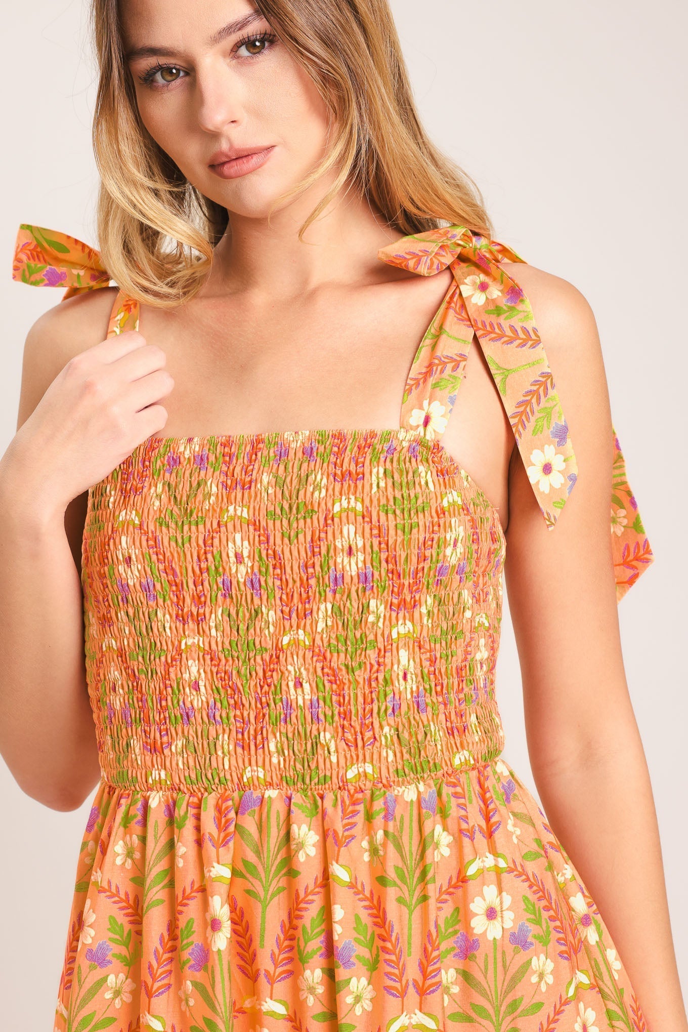 SUNKISS FLORAL WOVEN MAXI DRESS Flying Tomato