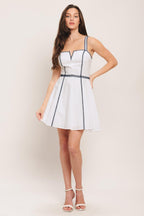 SHARP SUMMER WOVEN MINI DRESS Flying Tomato