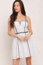 SHARP SUMMER WOVEN MINI DRESS Flying Tomato