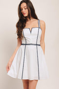 SHARP SUMMER WOVEN MINI DRESS Flying Tomato