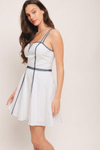 SHARP SUMMER WOVEN MINI DRESS Flying Tomato