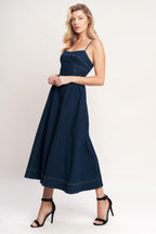THE EVERYDAY ICON DENIM MIDI DRESS Flying Tomato