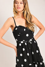 MONROE DOT WOVEN MIDI DRESS Flying Tomato
