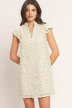 EFFORTLESSLY ROMANTIC WOVEN MINI DRESS Flying Tomato