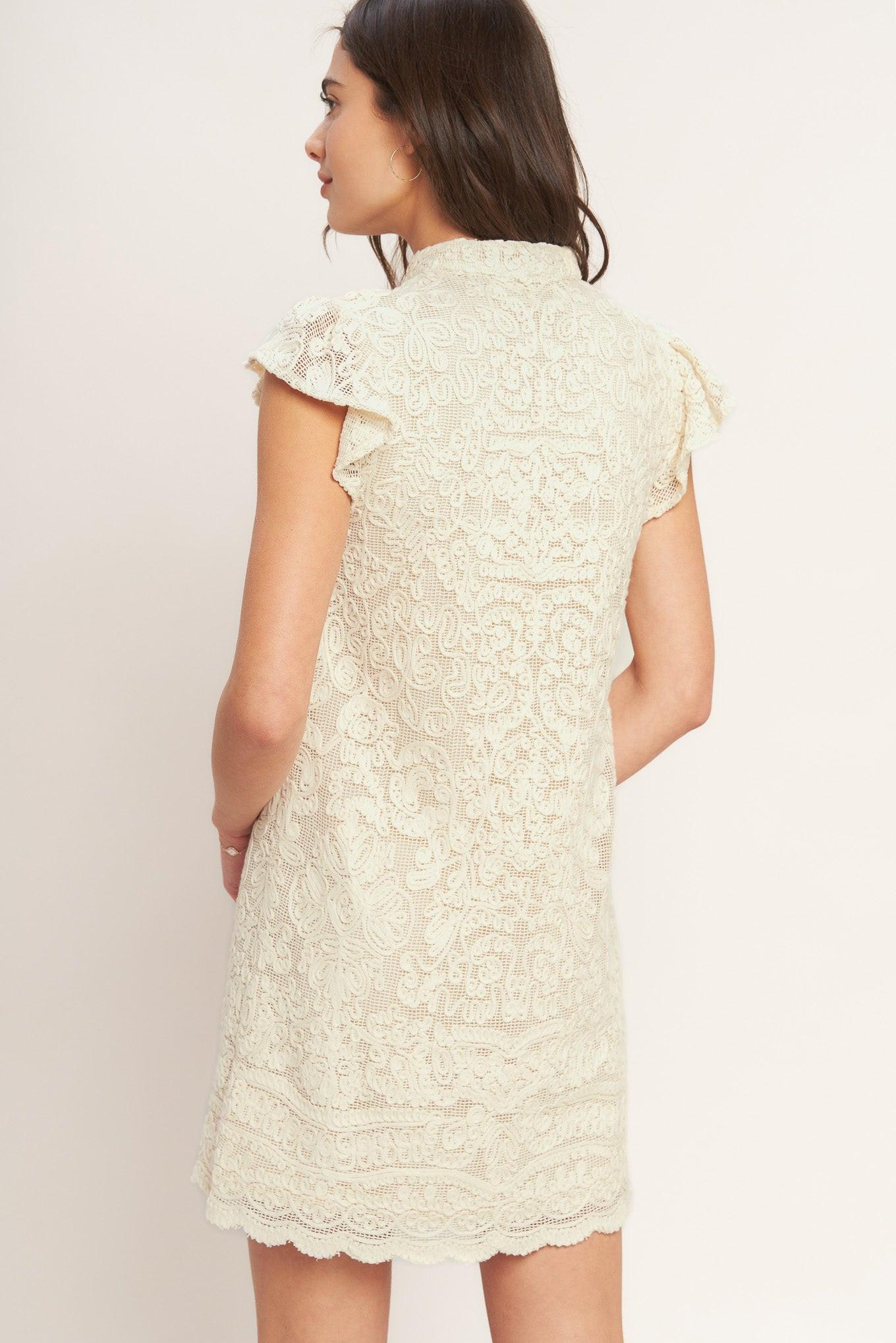 EFFORTLESSLY ROMANTIC WOVEN MINI DRESS Flying Tomato