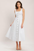SEASIDE BRUNCH WOVEN MIDI DRESS Flying Tomato