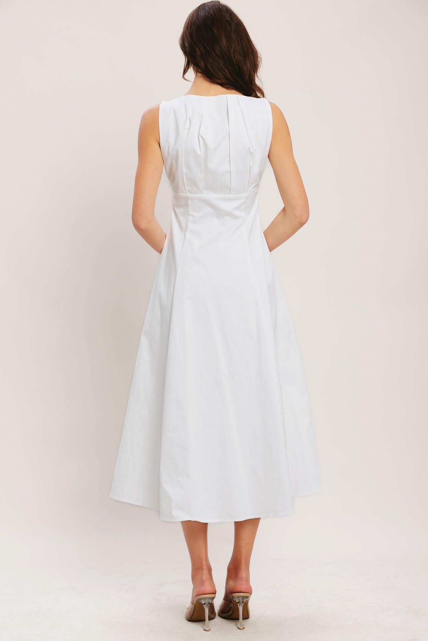 SEASIDE BRUNCH WOVEN MIDI DRESS Flying Tomato
