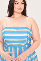 BREEZE STRIPE WOVEN MIDI DRESS Flying Tomato