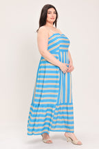 BREEZE STRIPE WOVEN MIDI DRESS Flying Tomato