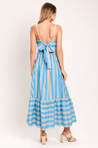 BREEZE STRIPE WOVEN MIDI DRESS Flying Tomato