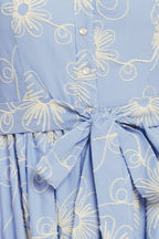 SUMMER SKETCH FLORA WOVEN MIDI DRESS Flying Tomato