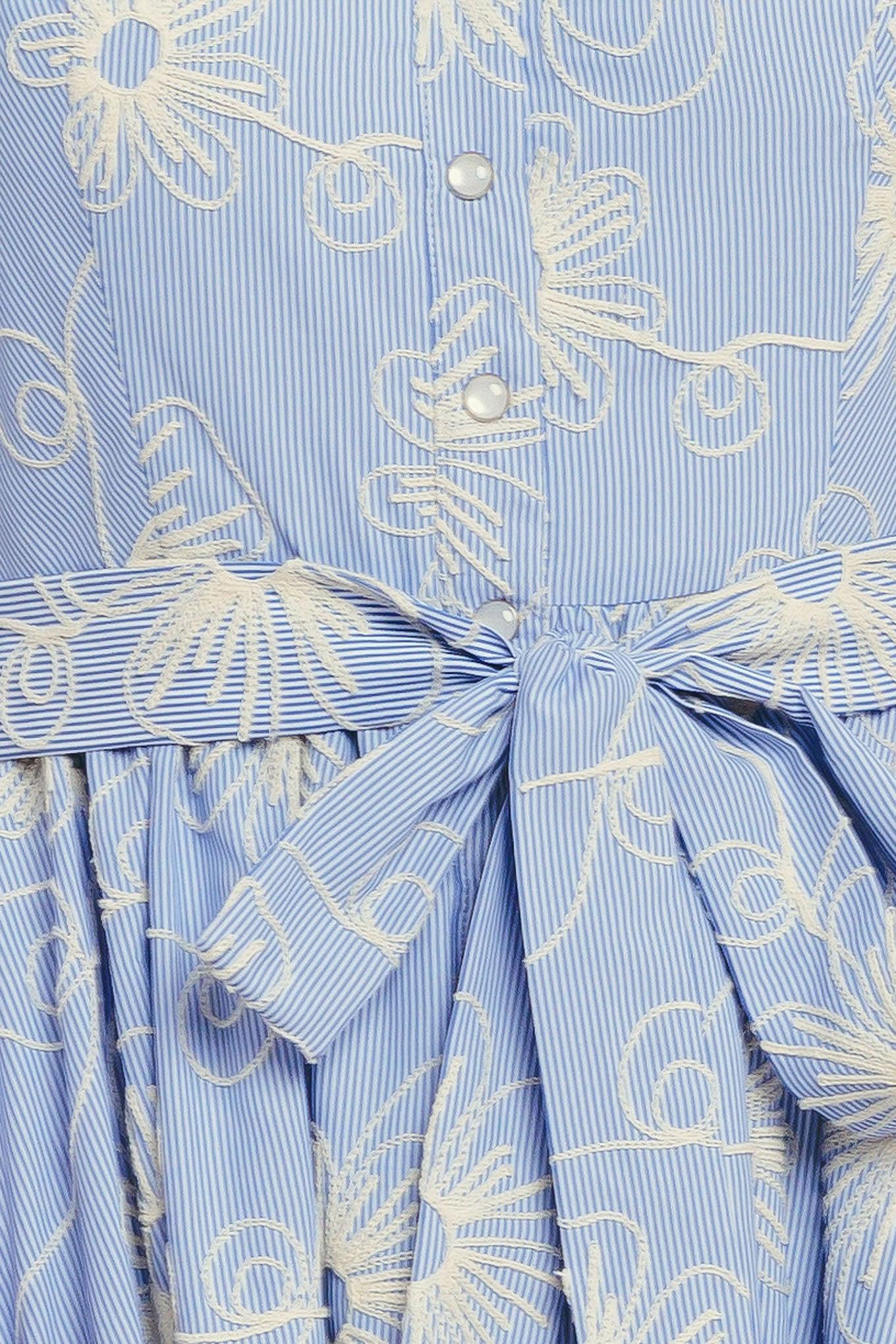 SUMMER SKETCH FLORA WOVEN MIDI DRESS Flying Tomato