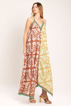 WARM PARADISE WOVEN MIDI SCARF DRESS Flying Tomato