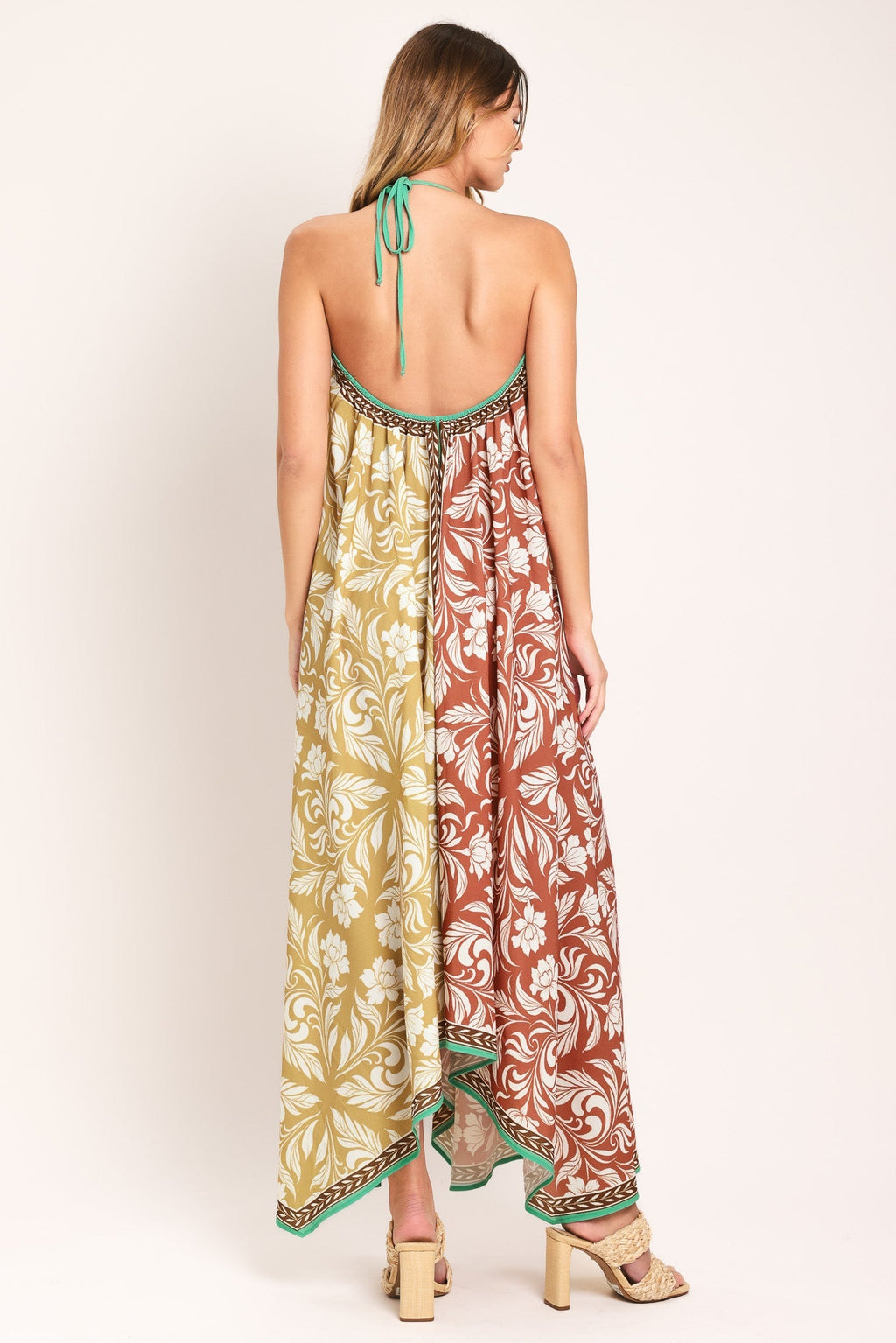 WARM PARADISE WOVEN MIDI SCARF DRESS Flying Tomato