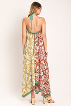 WARM PARADISE WOVEN MIDI SCARF DRESS Flying Tomato