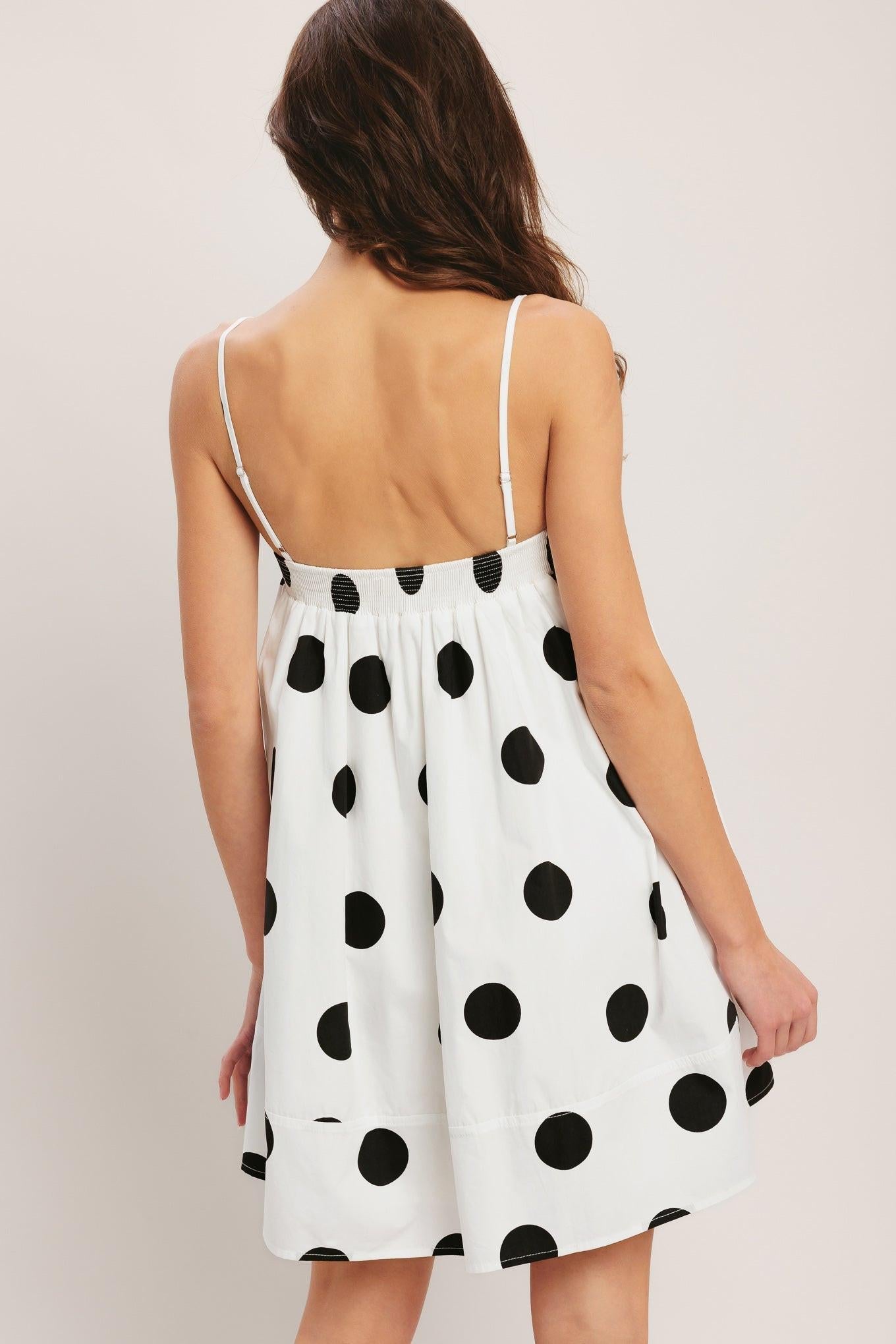 RUNWAY POLKA WOVEN MINI DRESS Flying Tomato