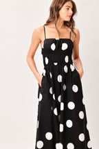 DOT THEORY WOVEN MIDI DRESS Flying Tomato