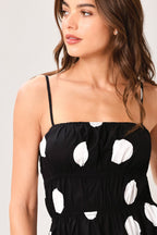 DOT THEORY WOVEN MIDI DRESS Flying Tomato