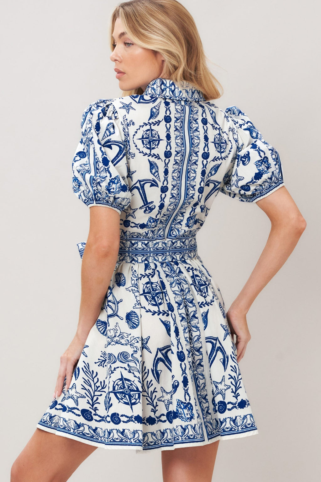 ISLAND PULSE WOVEN MINI DRESS Flying Tomato
