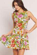 SUMMER LOVE FLORA WOVEN MINI DRESS Flying Tomato