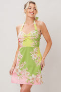 GLOW BLOSSOM WOVEN MINI DRESS Flying Tomato