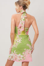 GLOW BLOSSOM WOVEN MINI DRESS Flying Tomato